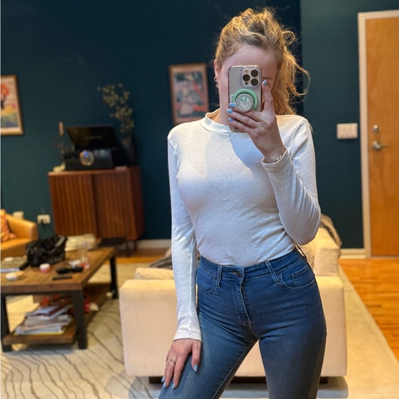 Ted Baker Shimmering White Long Sleeve Top - Picture 2 of 9